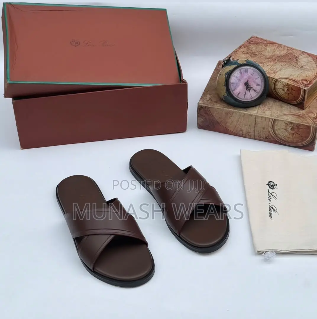 Loro Piani Leather Slipers Available in Colors 40-46