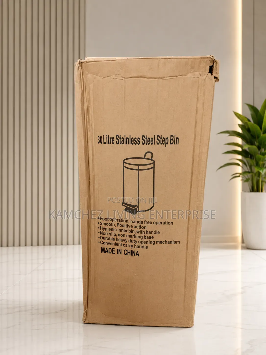 30L Stainless Steel Pedal Waste Bin