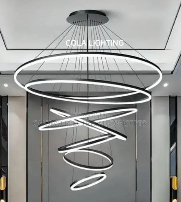 Home Living Room Decoration Vintage Ring Pendant Ceiling Lamps Dining