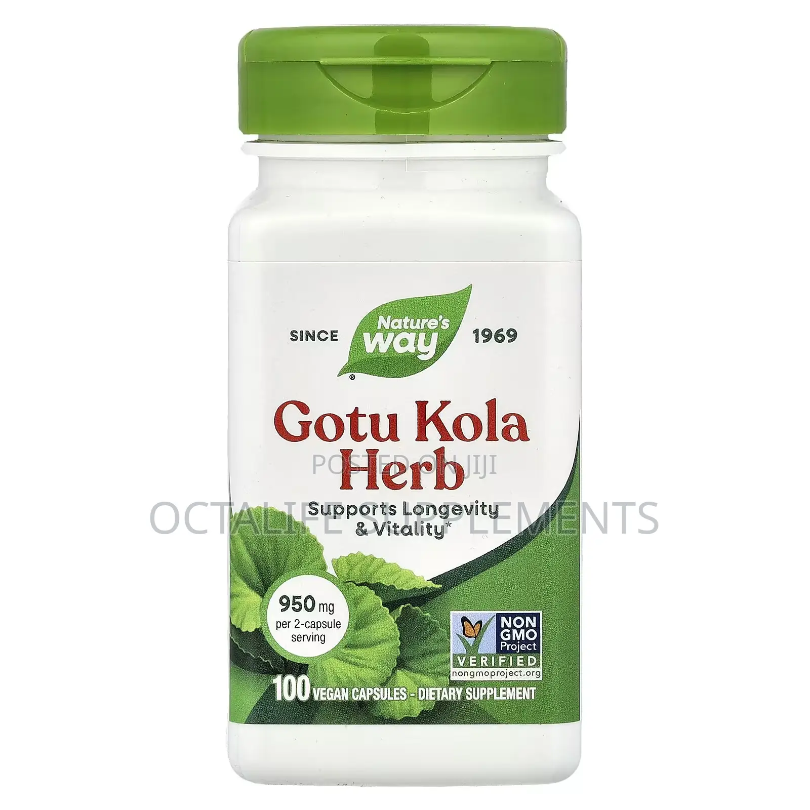 Nature's Way, Gotu Kola Herb, 100 Vegan Capsules (475 Mg Per Capsule)