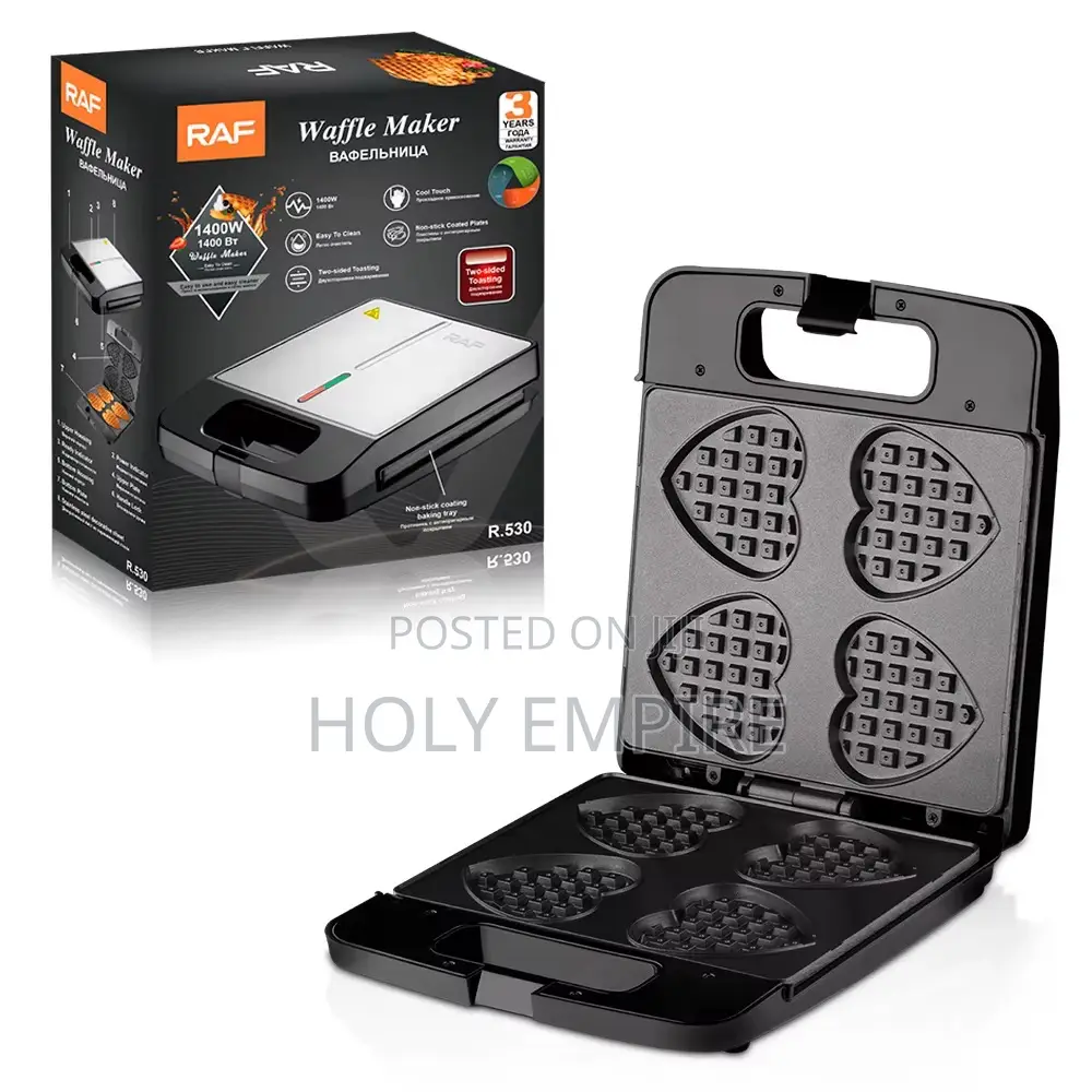 Heart Shape Waffle Maker Baker 4-Slice Breakfast Machine