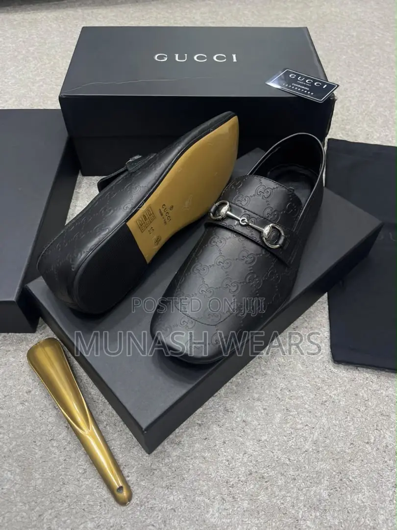 Original Gucci Leather Flat Sole Shoe 40-46 Available