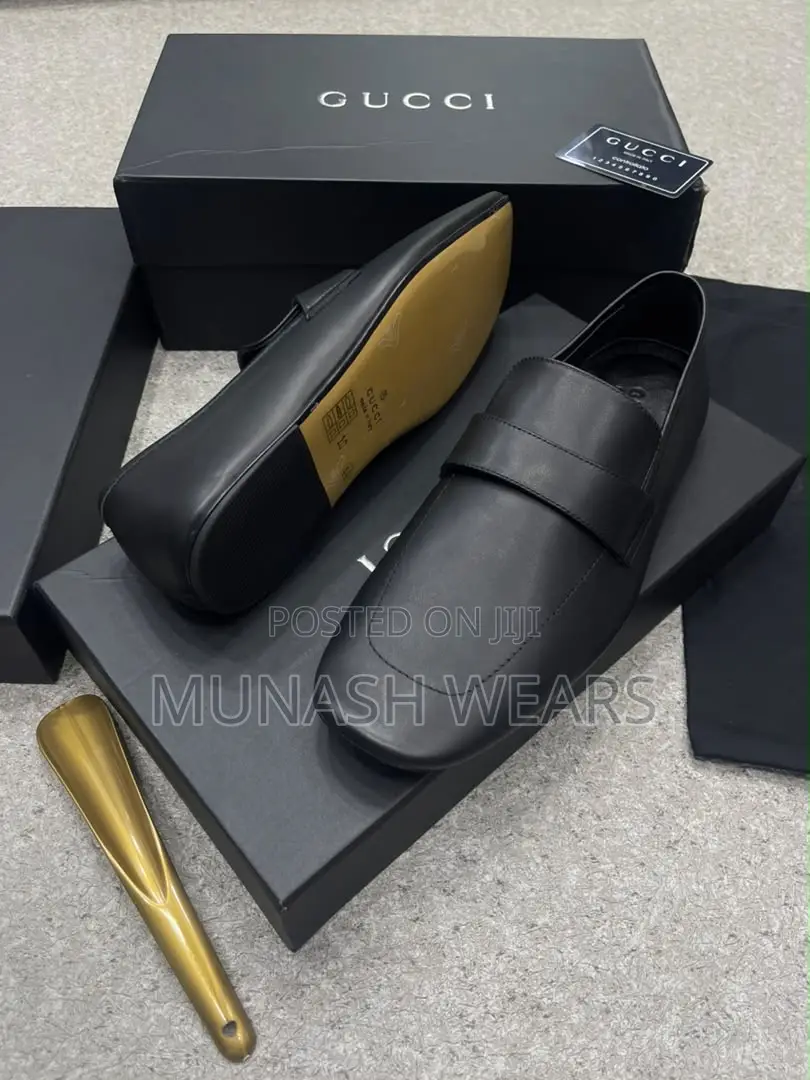 Original Gucci Leather Flat Sole Shoe 40-46 Available