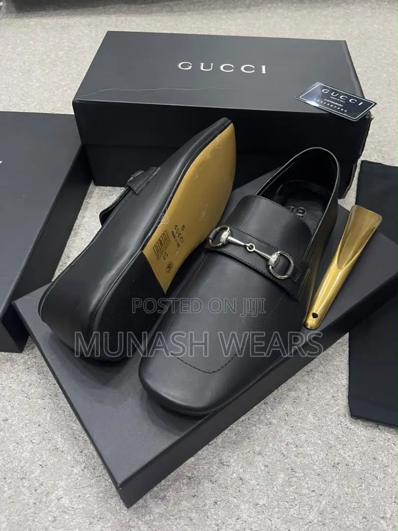 Original Gucci Leather Flat Sole Shoe 40-46 Available