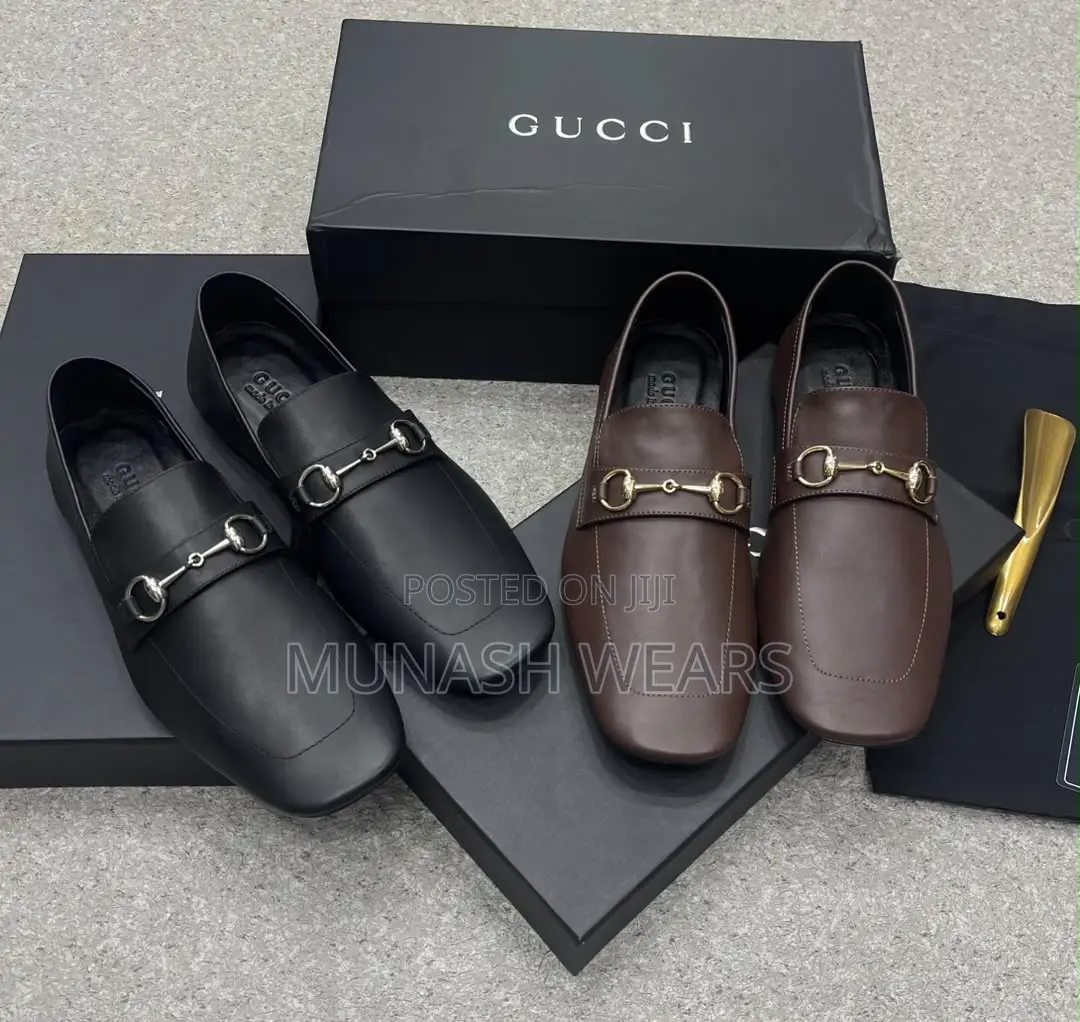 Original Gucci Leather Flat Sole Shoe 40-46 Available