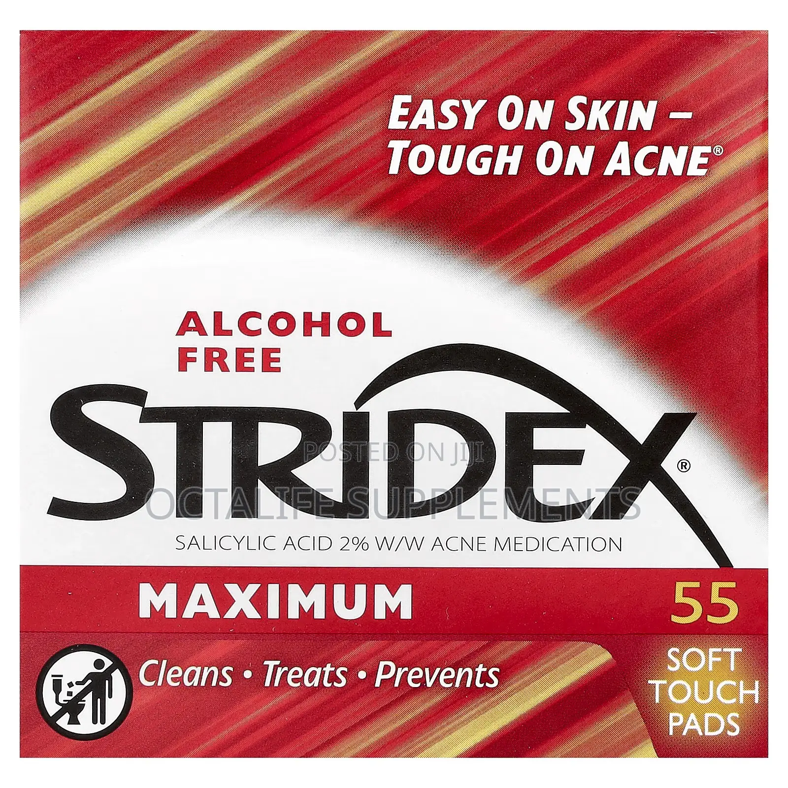 Stridex, Maximum, Alcohol Free Salicylic Acid, 55 Soft Touch Pads