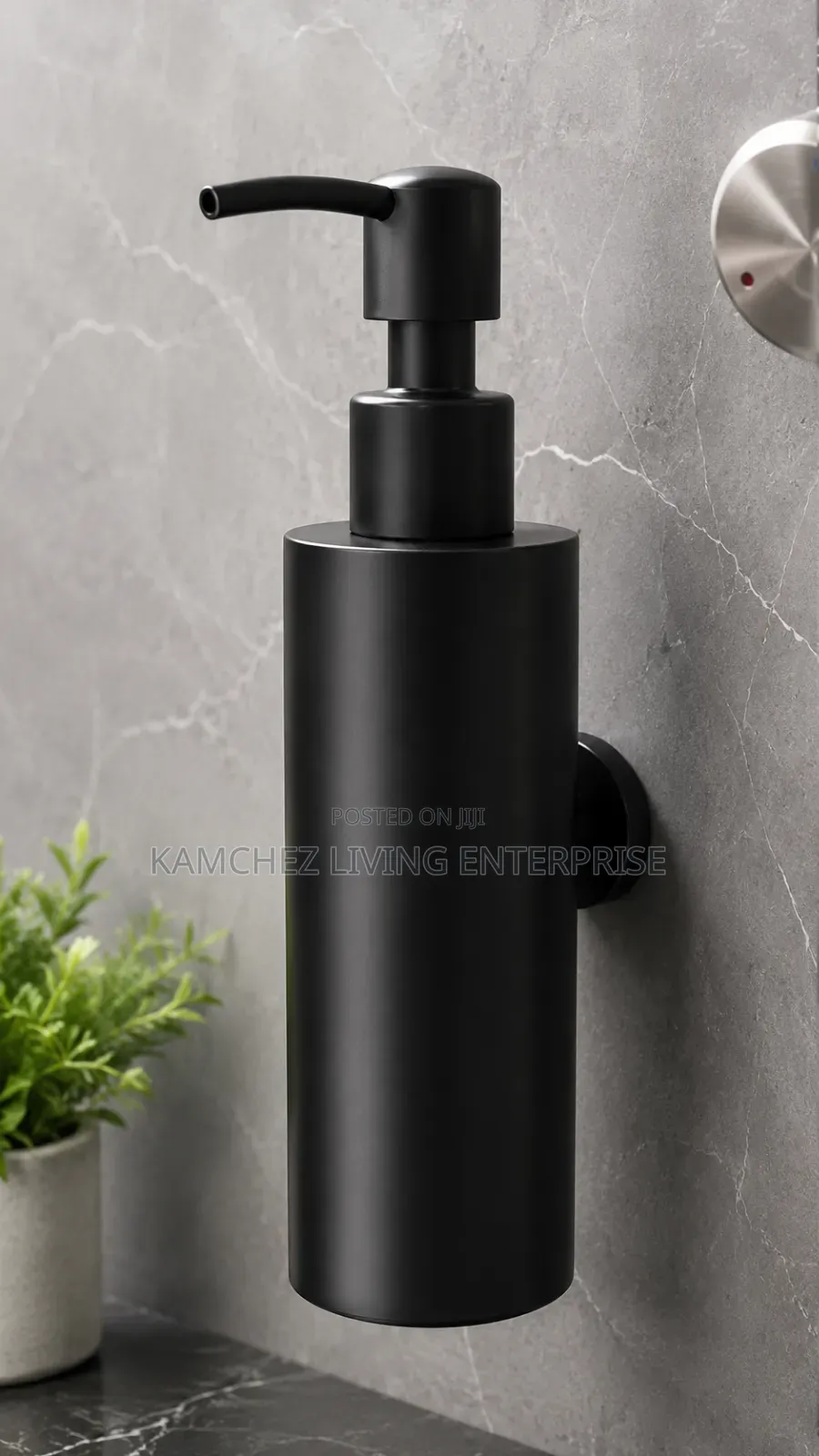 Matte Black Manual Liquid Soap/Sanitizer Dispenser - Wall Hang