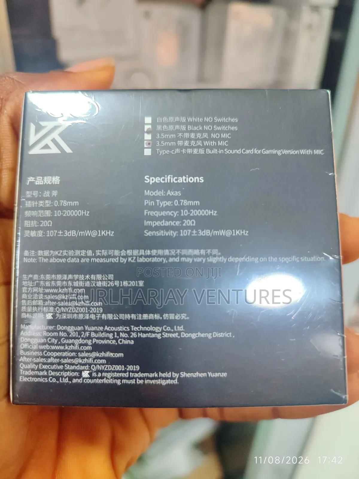 Kz Axas FPS Gaming Iem