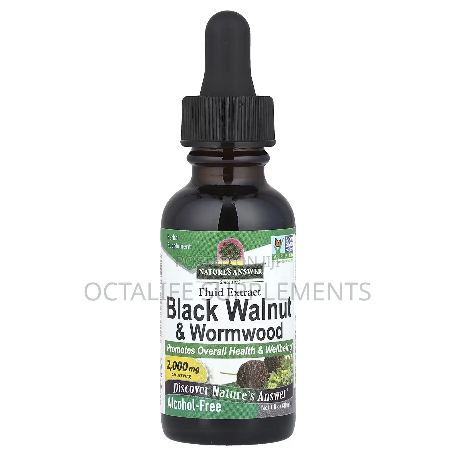 Black Walnut Wormwood, Fluid Extract, Alcohol-Free, 1 Fl Oz (30 Ml)