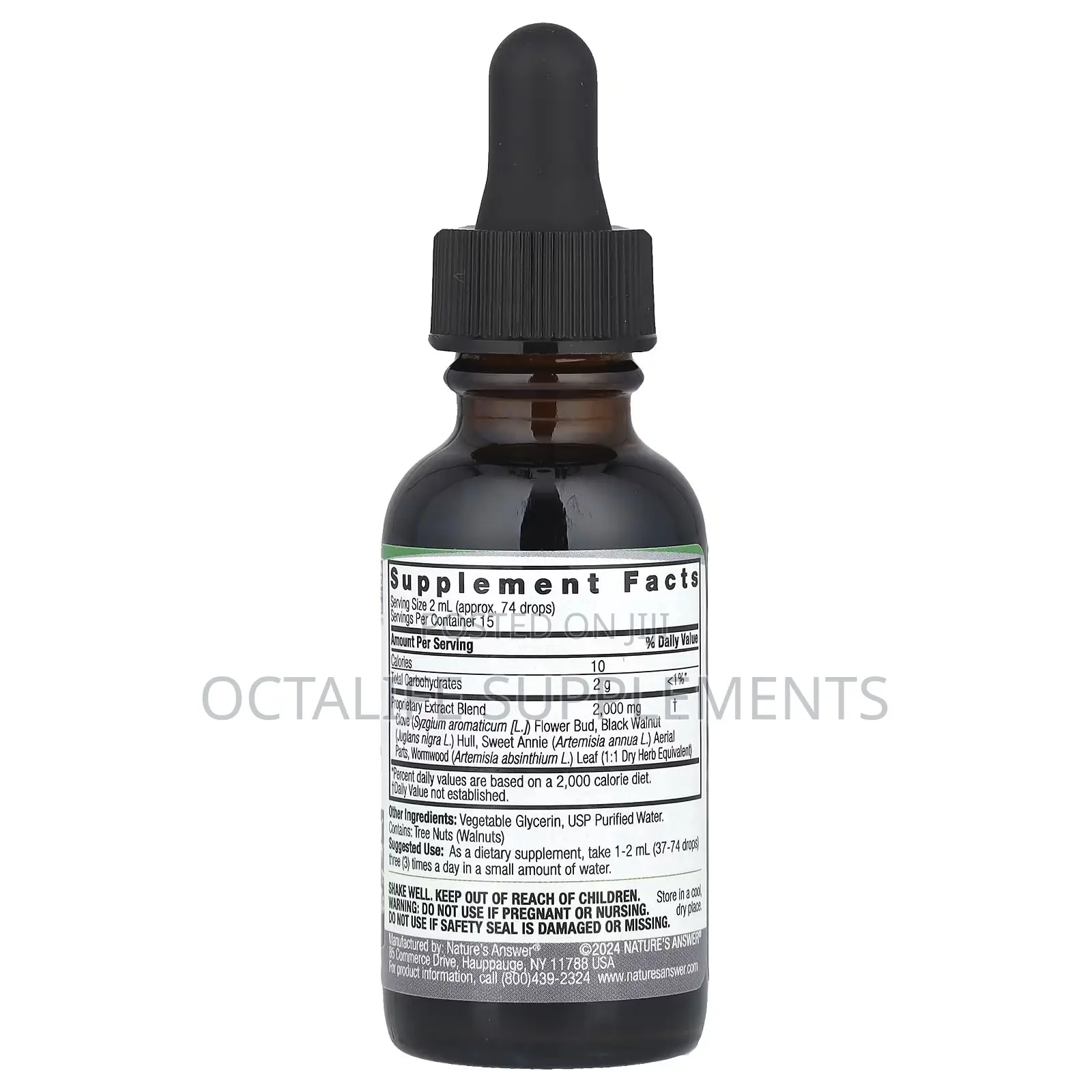 Black Walnut Wormwood, Fluid Extract, Alcohol-Free, 1 Fl Oz (30 Ml)
