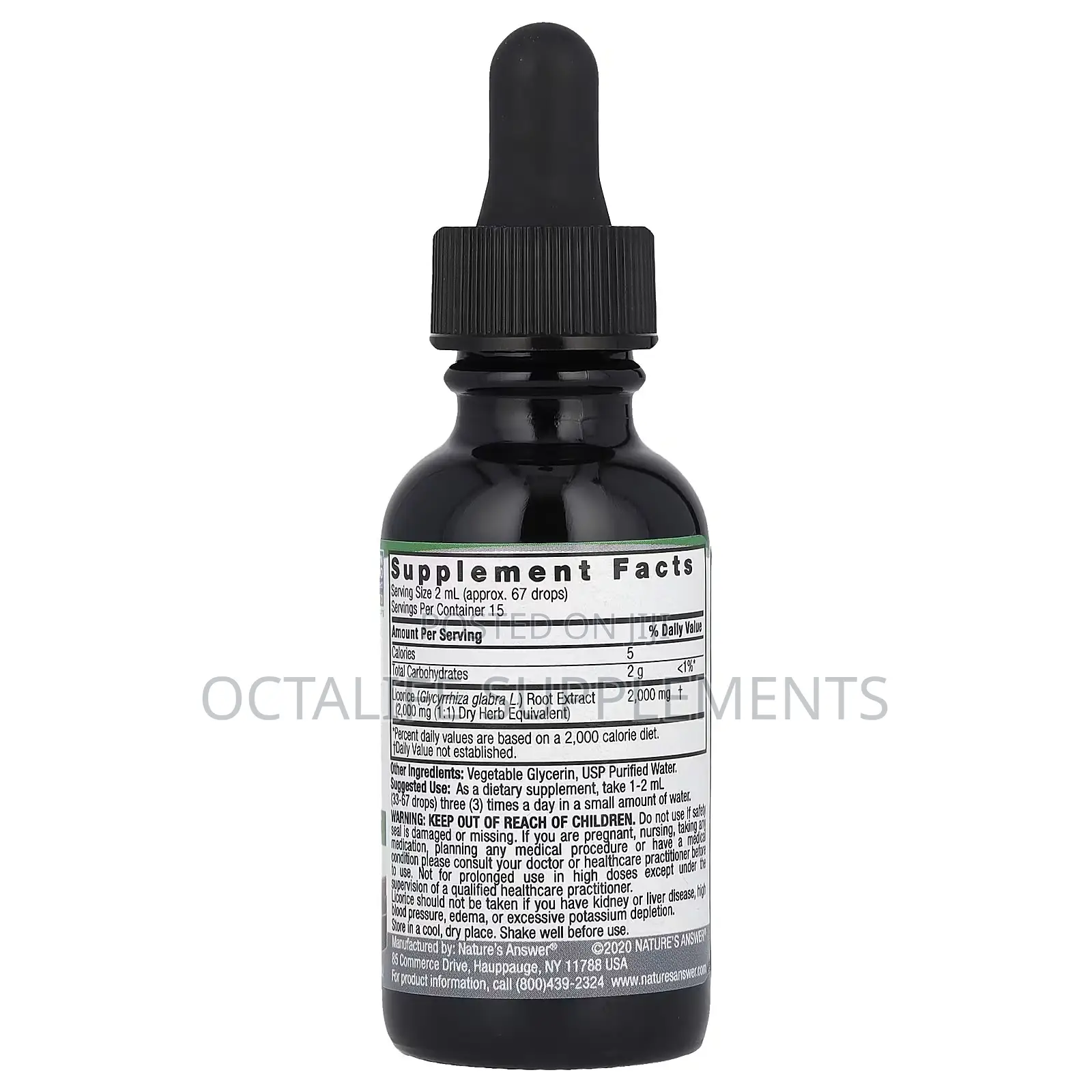 Licorice Root Fluid Extract, Alcohol-Free, 2,000 Mg, 1 Fl Oz (30 Ml)