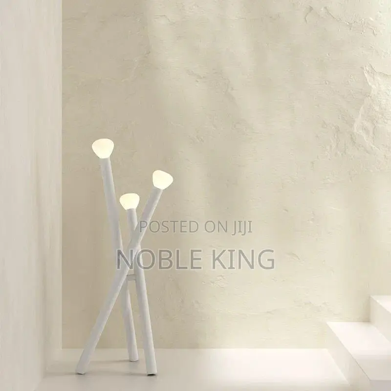 Nordic Floor Lamp Creative Orange Tripod Standing Lamp Artistic Room
