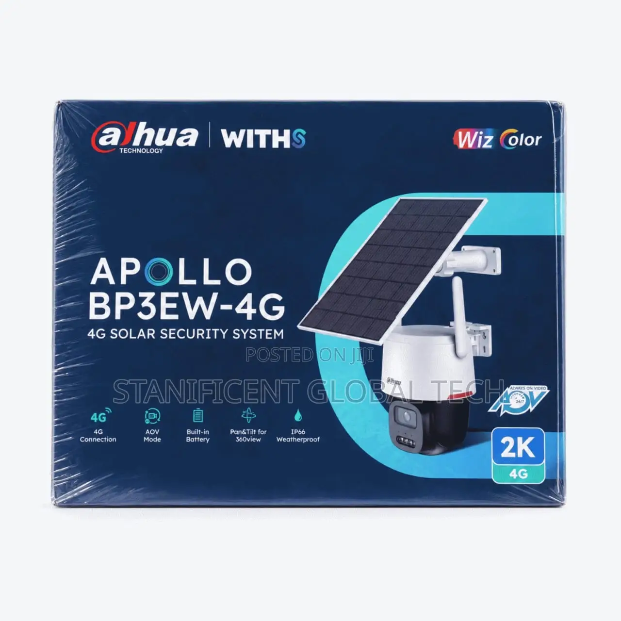 Dahua Apollo 3MP Single Lens PT AOV 4G Solar IP Camera (DMSS App)