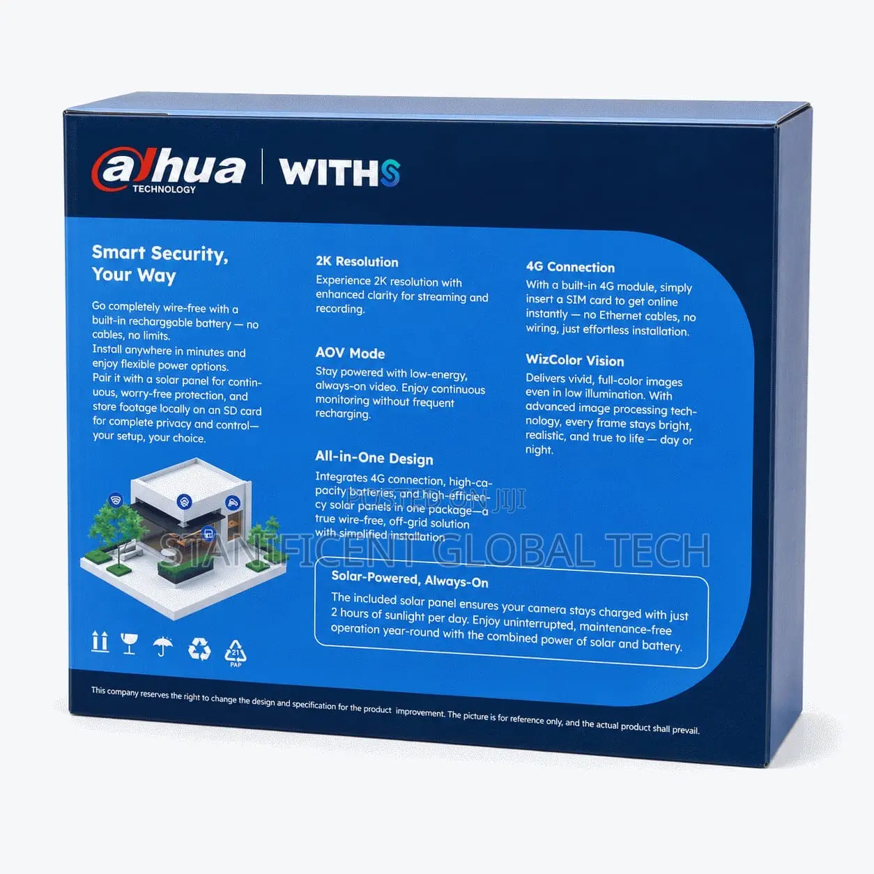 Dahua Apollo 3MP Single Lens PT AOV 4G Solar IP Camera (DMSS App)