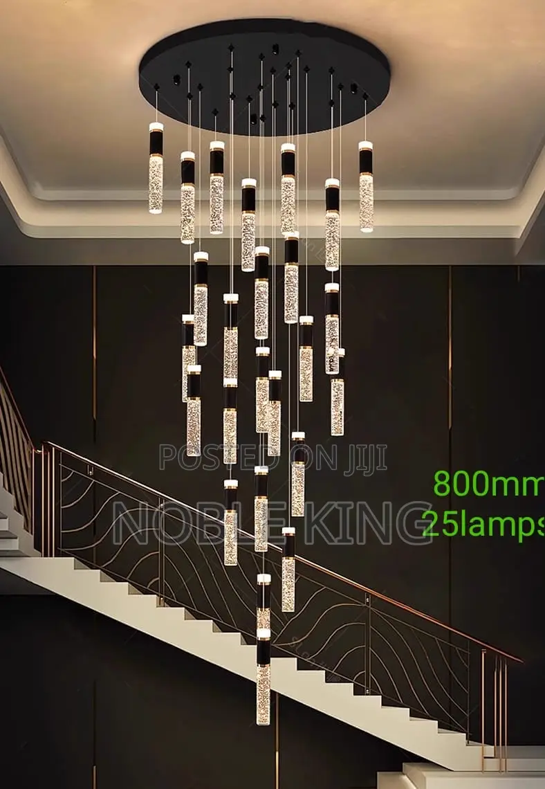Modern Home Decoration Crystal Chandelier, Stair Pendant Lamp, Living