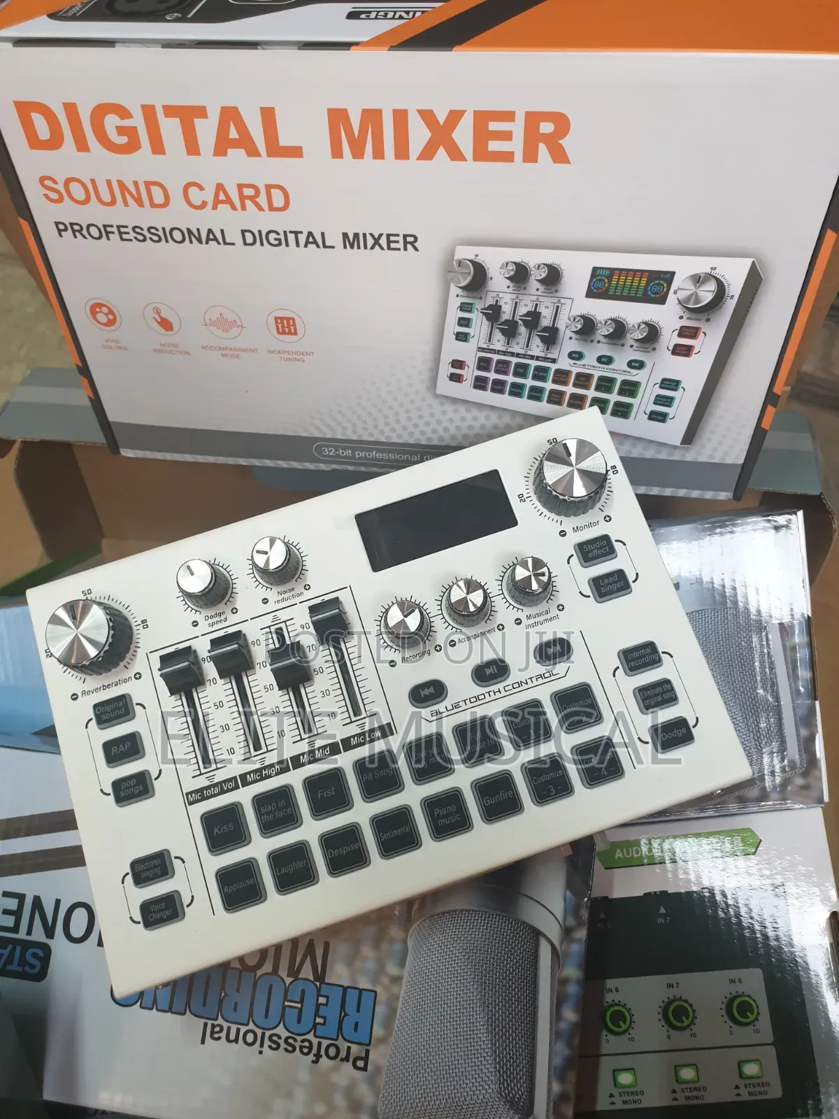 Professional X7 48V Live Broadcast Audio Mixer Sound Card