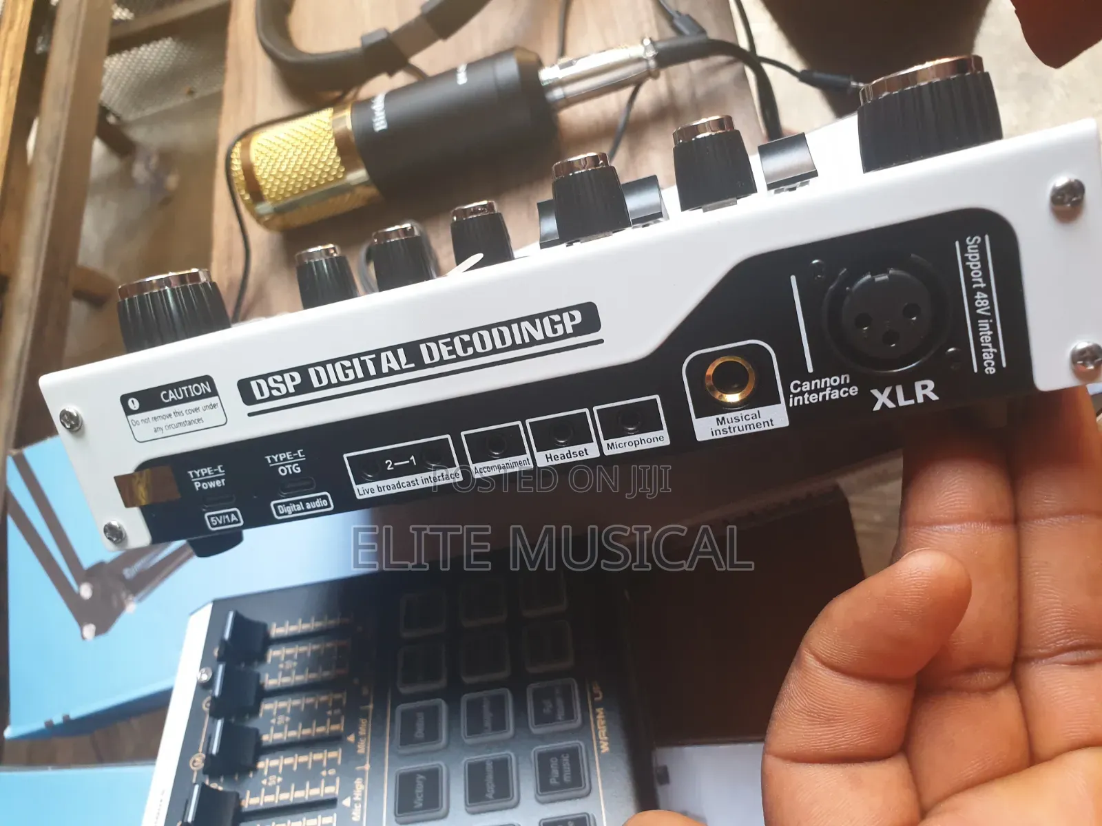 Professional X7 48V Live Broadcast Audio Mixer Sound Card
