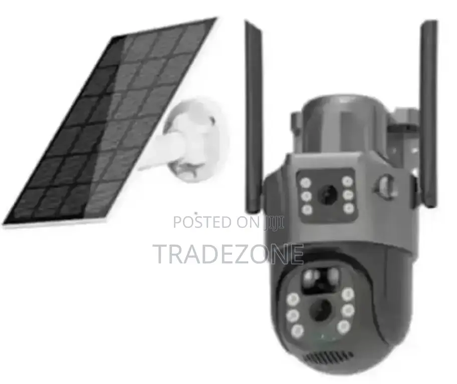 V380 Solar Powered Dual Lens PTZ CCTV Camera