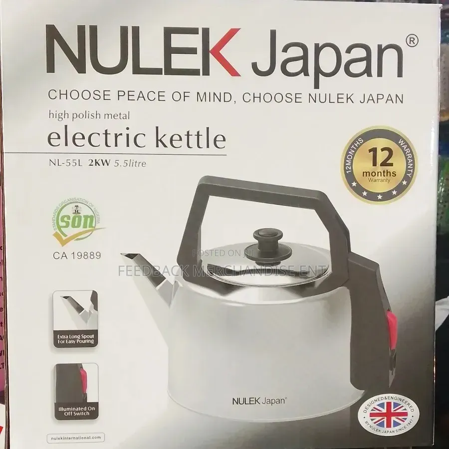 NULEK Japan Electric Kettle 5.5litres