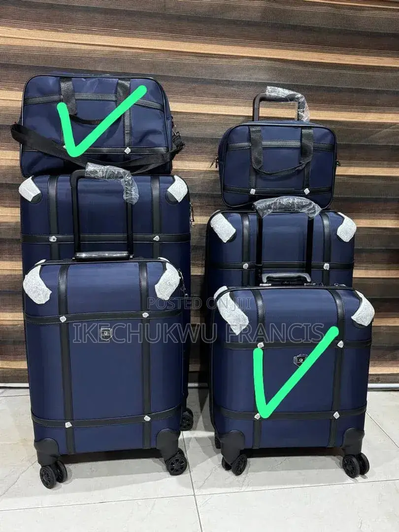LEFE Vintage-Style Luxury Leather Luggage Set