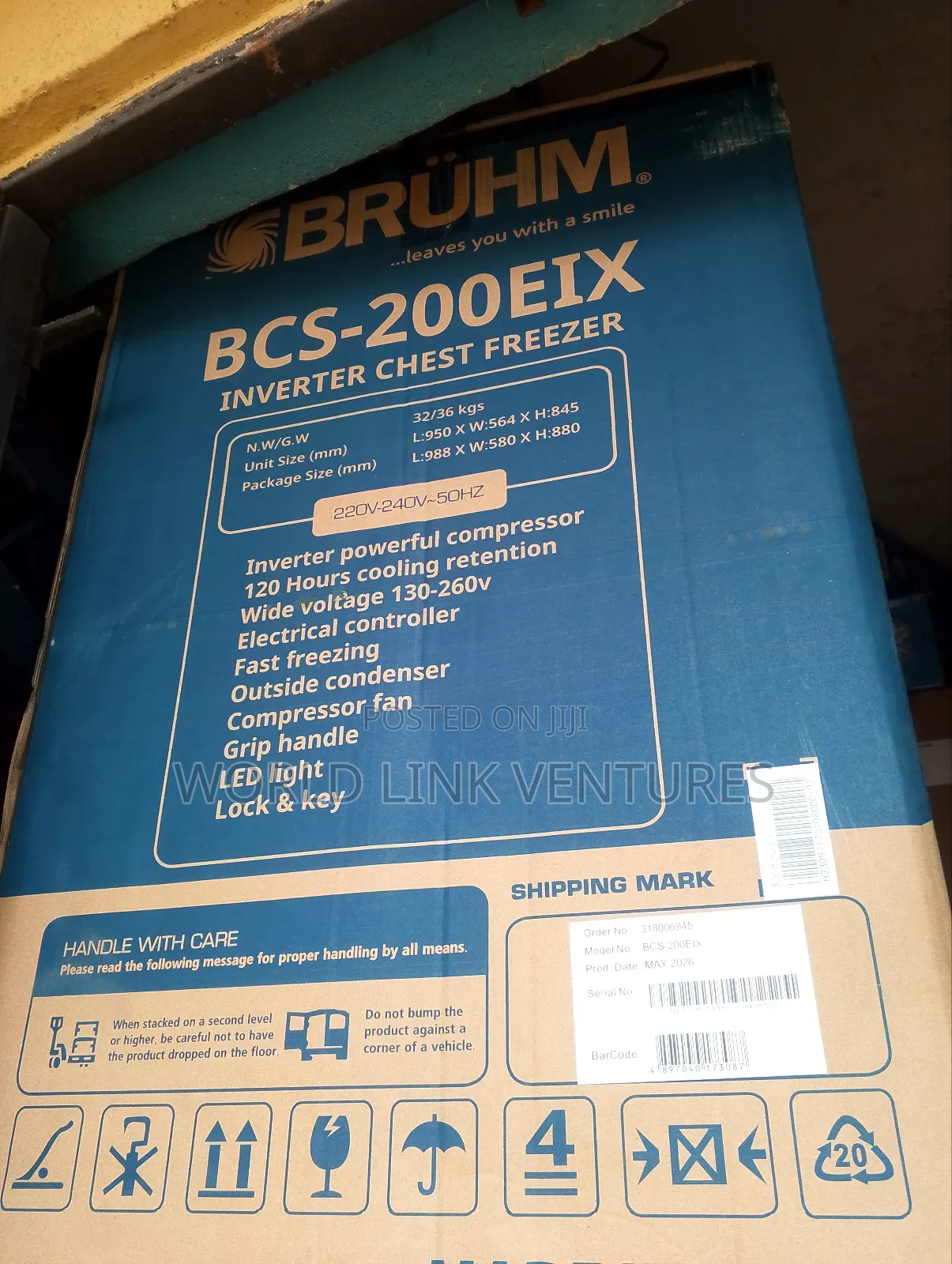 Bruhm Inverter Chest Freezer BCS-200EIX