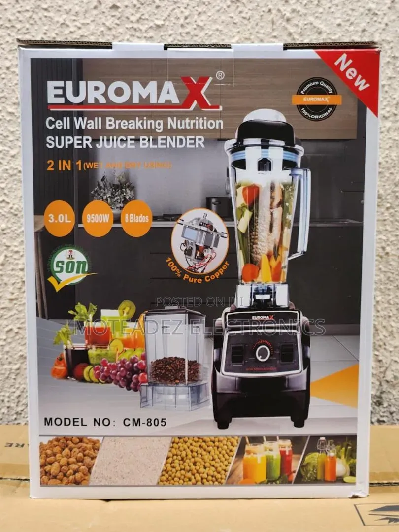 Euromax Germany (2in1) 9500w Copper Coil Commercial Blender/Grinder