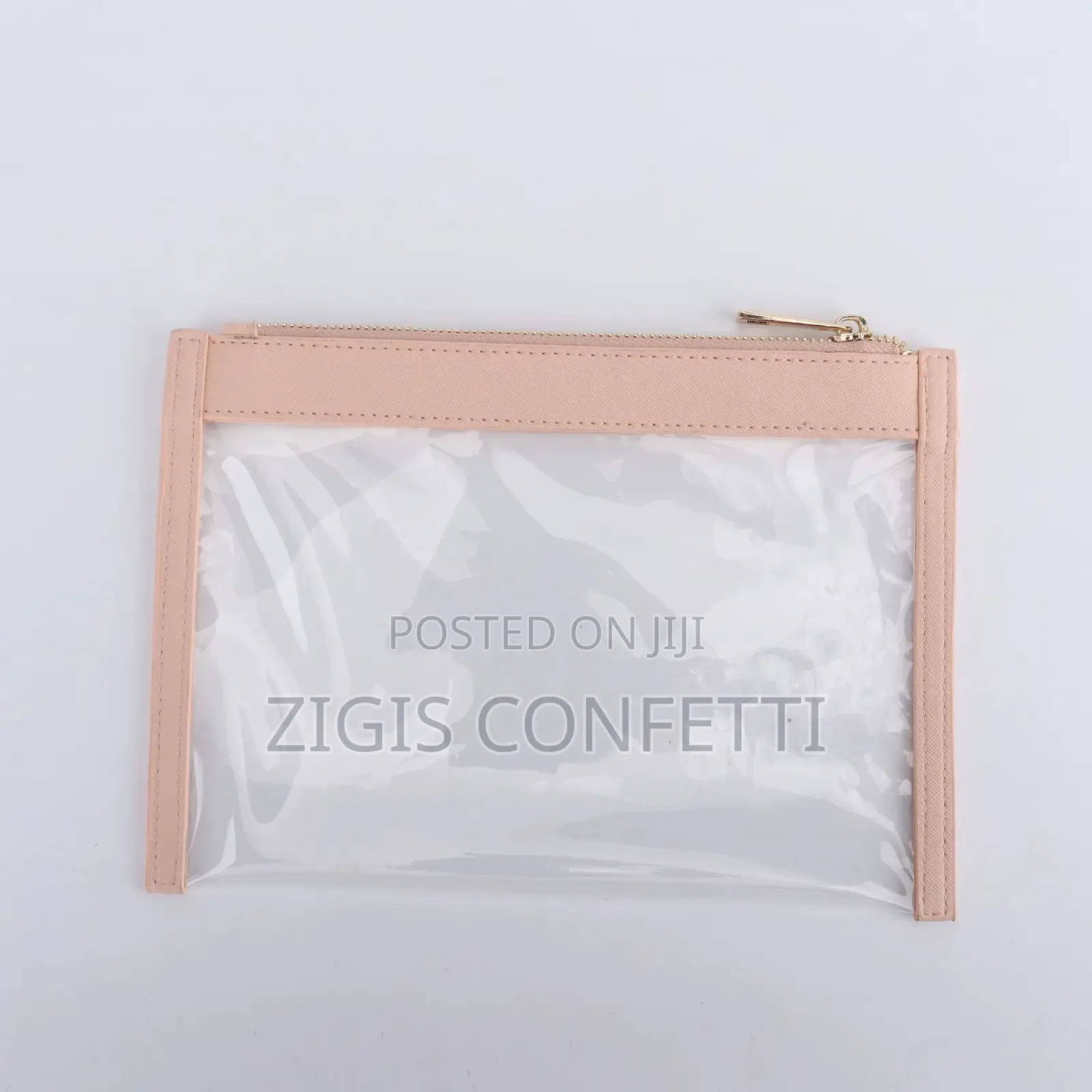 Clear PVC Pu Leather Zipper Pouch