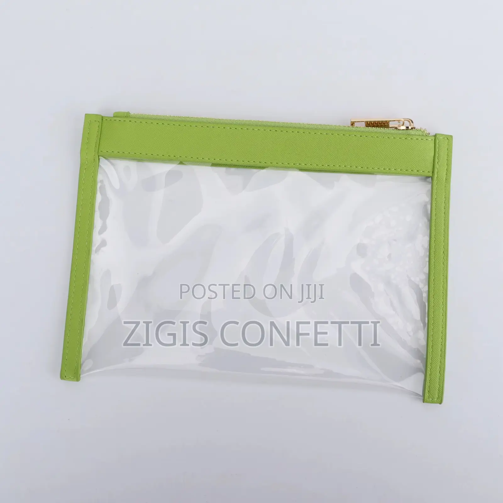 Clear PVC Pu Leather Zipper Pouch