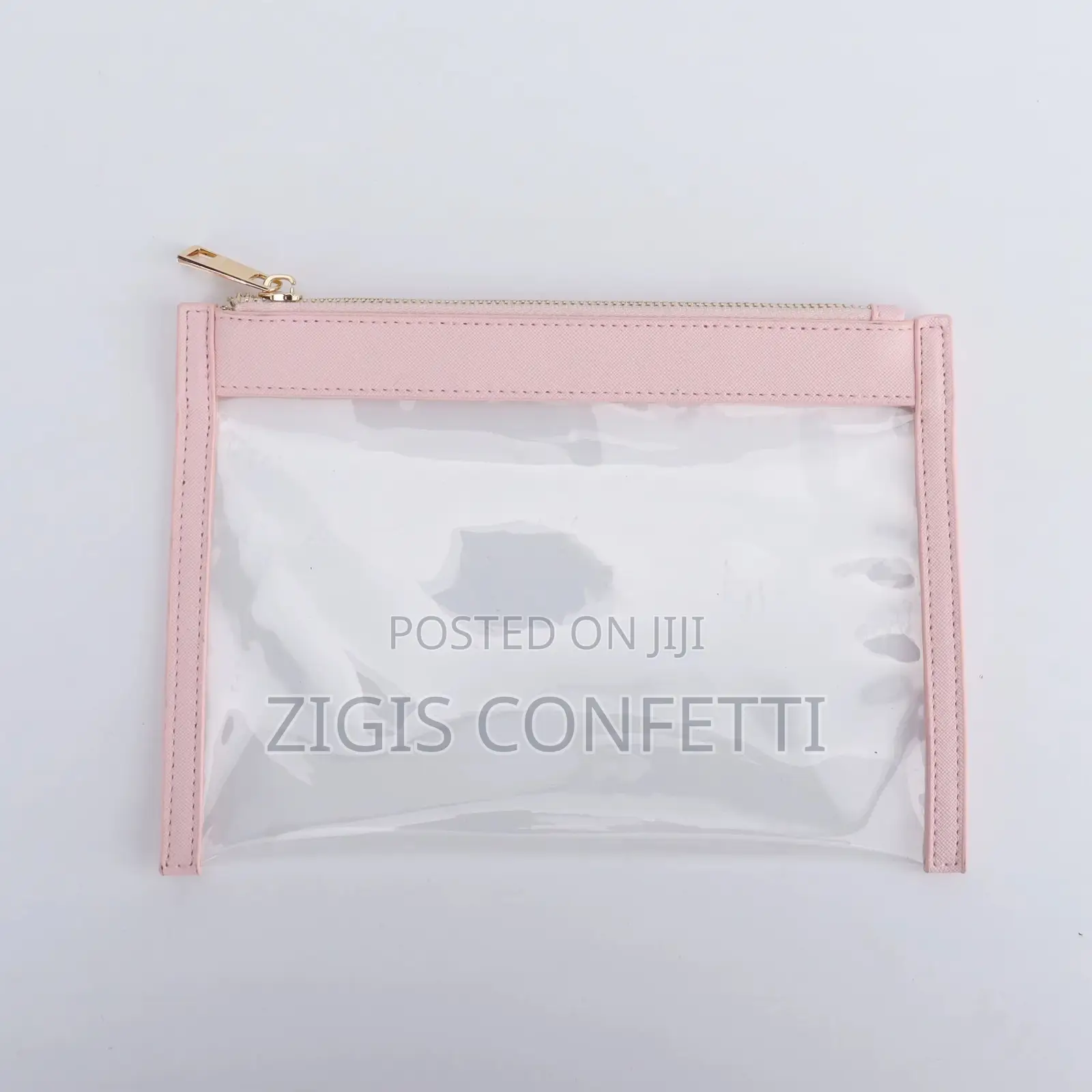 Clear PVC Pu Leather Zipper Pouch