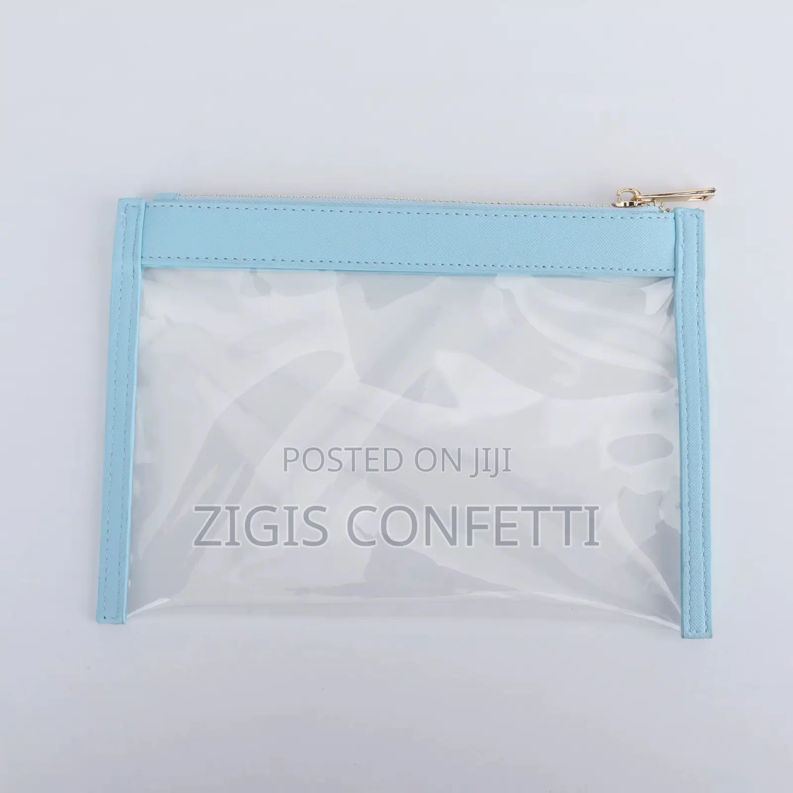 Clear PVC Pu Leather Zipper Pouch