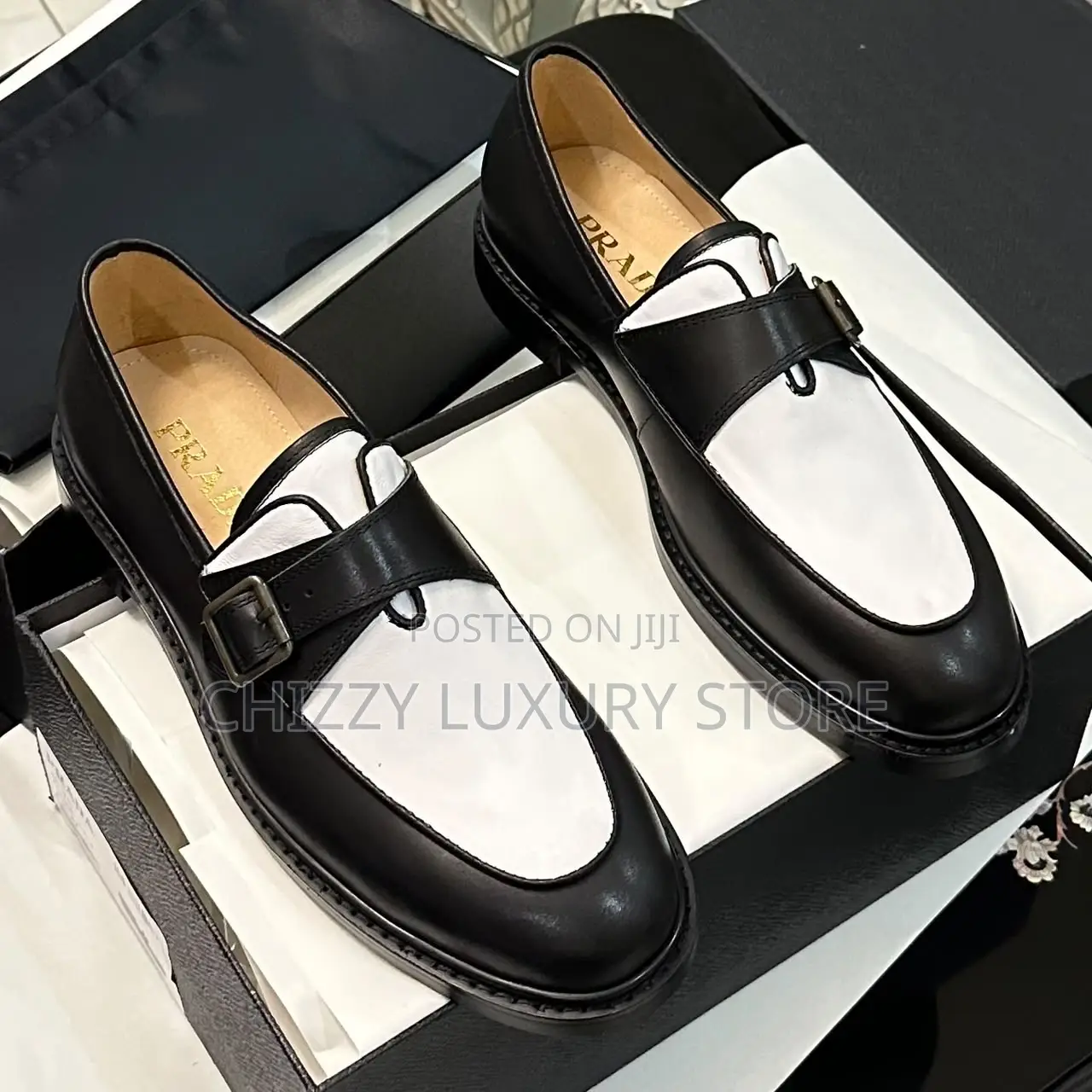 Prada Quality Luxury Men Genuine Leather Cooperate Shoe