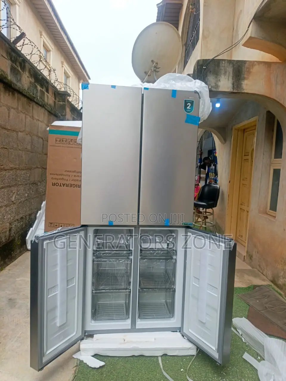 Hisense 427L 4-Door Inverter Fridge With Cool Fresh Box