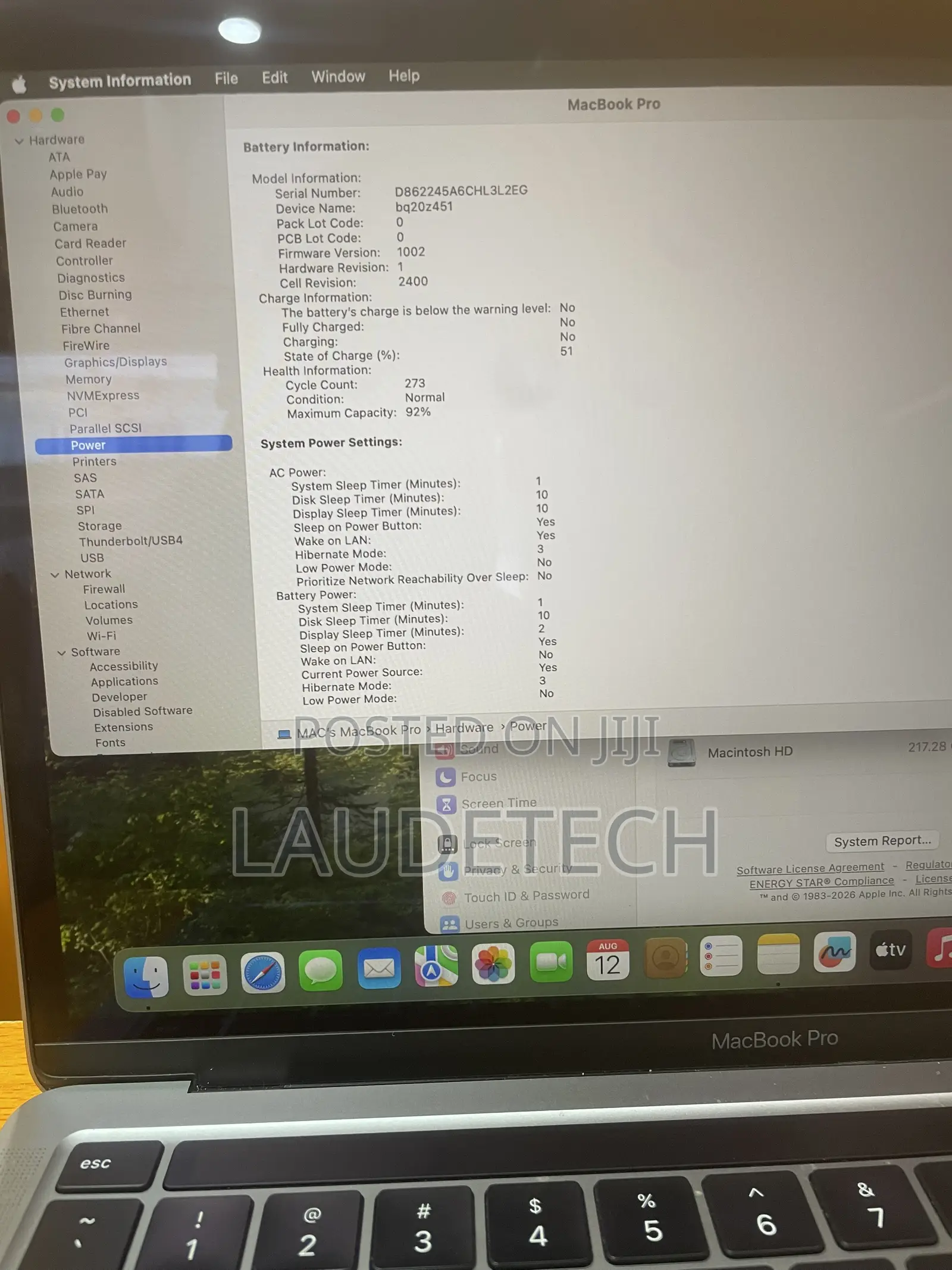 Laptop Apple MacBook Pro 2020 M1 8GB Apple M1 SSD 256GB