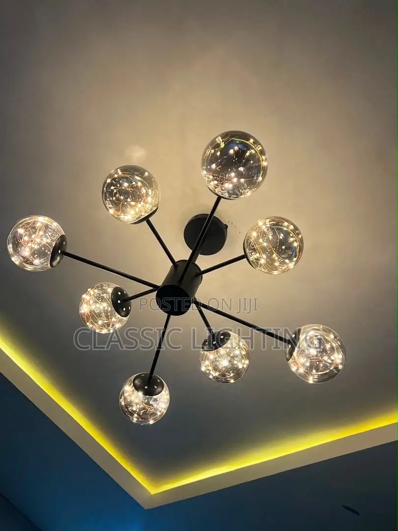 Nordic Magic Bean Galss Chandelier Restaurant Light Glass Ball Pendant