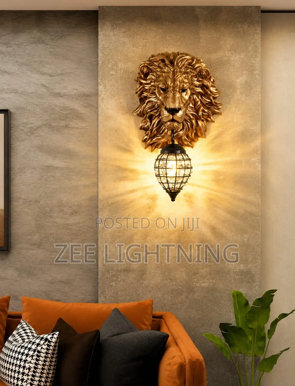 Luxury Wall Bracket (Lion Head With Lamp )