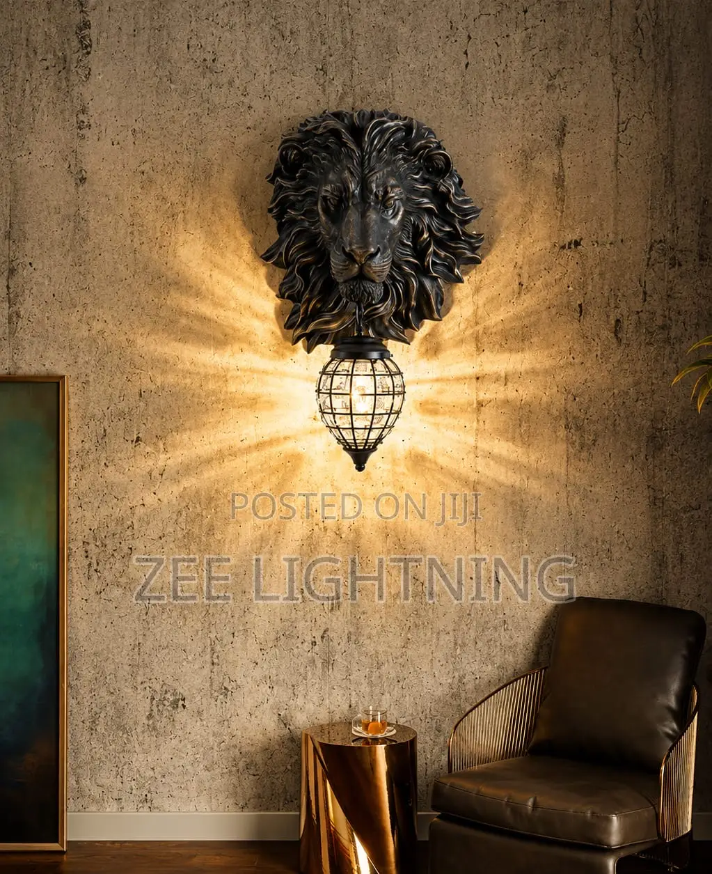 Luxury Wall Bracket (Lion Head With Lamp )