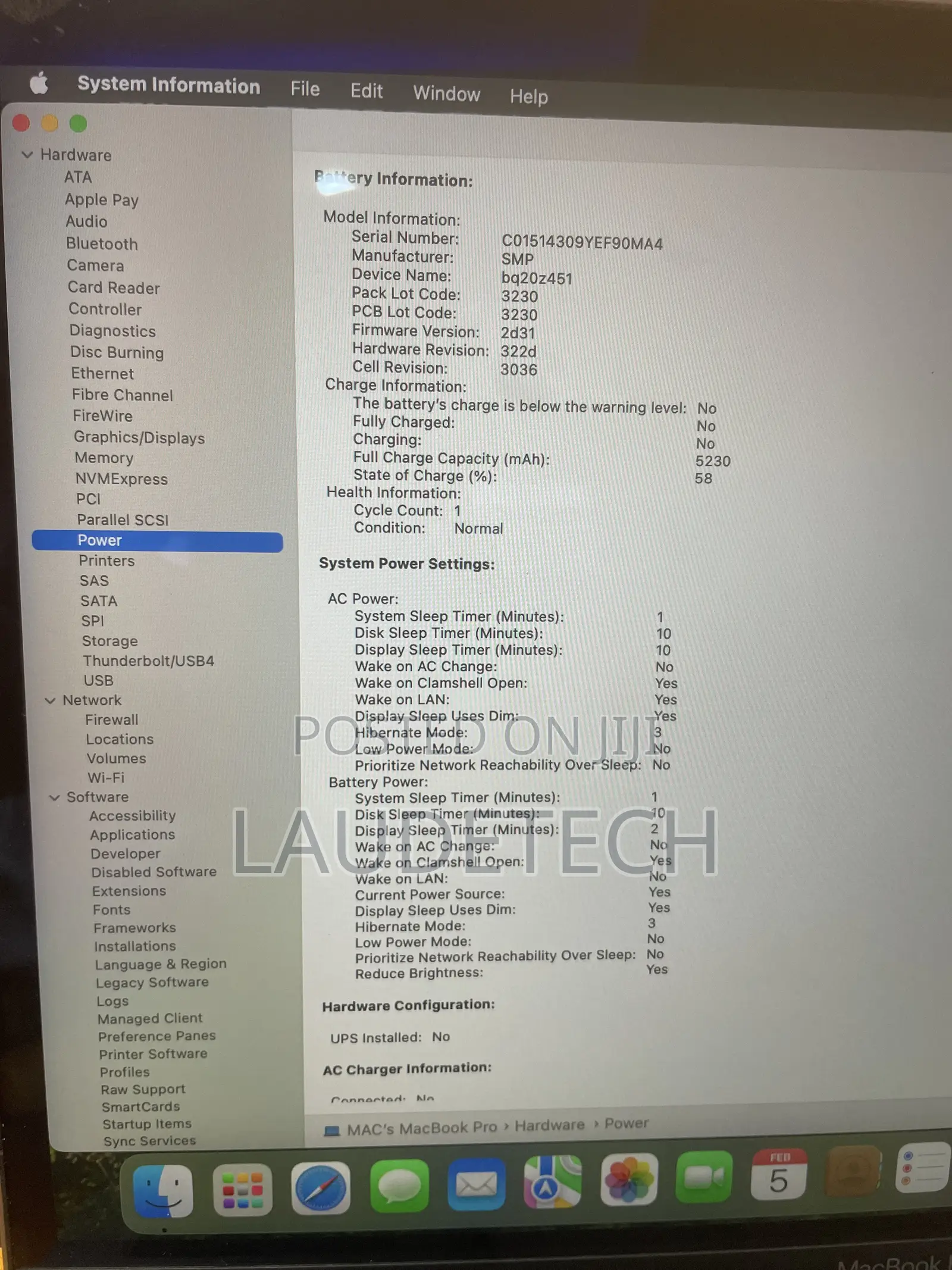 Laptop Apple MacBook Pro 2018 16GB Intel Core i5 SSD 512GB
