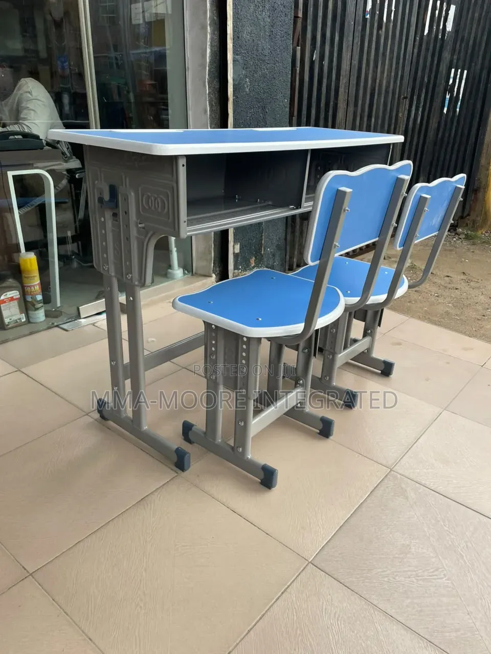 Double Seater School Desk and Chair Sets