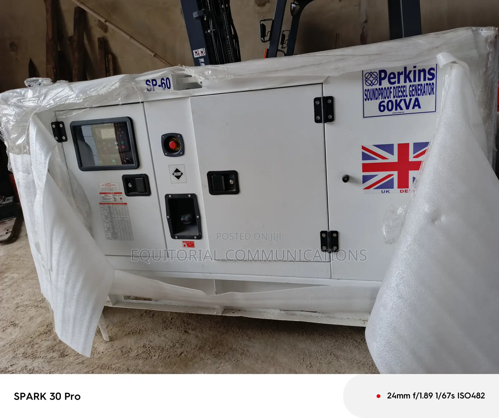 Perkins 60kVA Soundproof Generator – Reliable Power for Homes and Busi