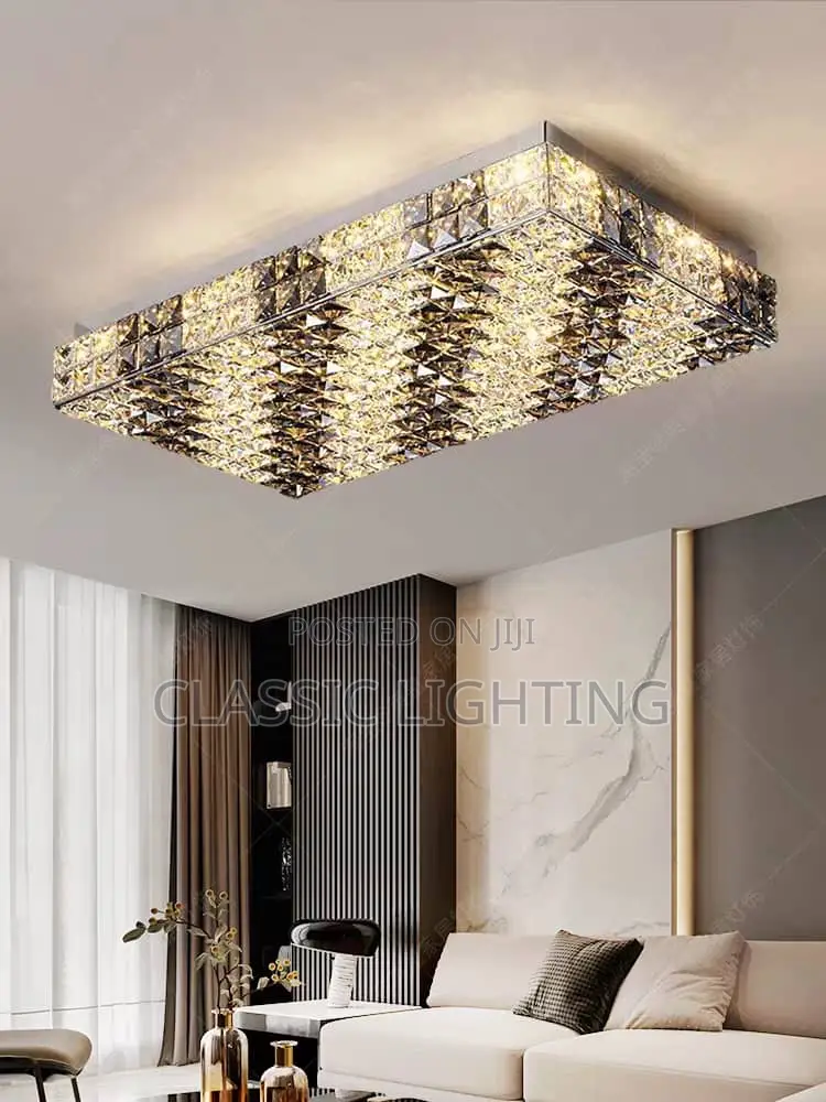 Modern Luxury Crystal Led Ceiling Lamp Living Dining Room Bedroom