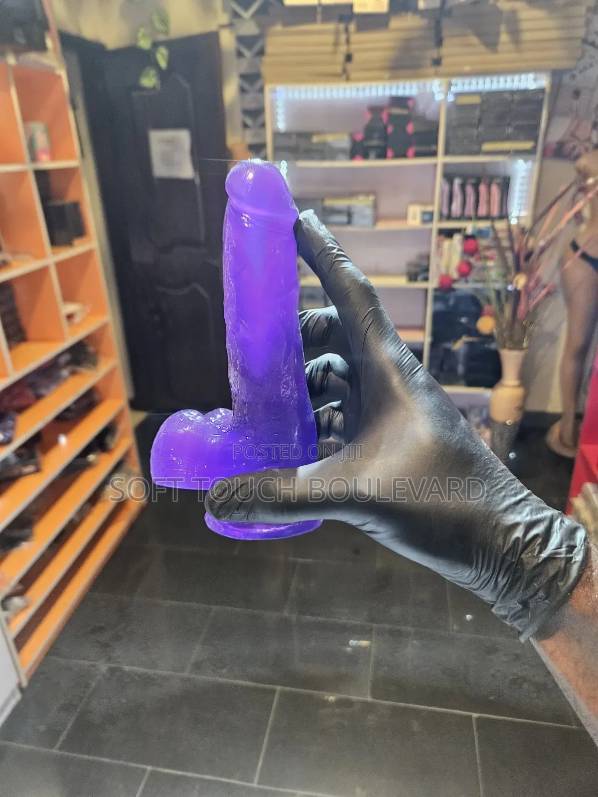 Purple Large Jelly Dildo – Flexible Personal Wellness Toy