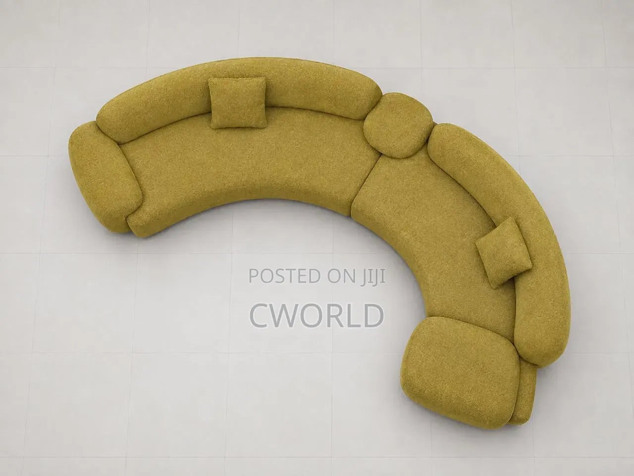 Curved Bouclé Sectional - Imported