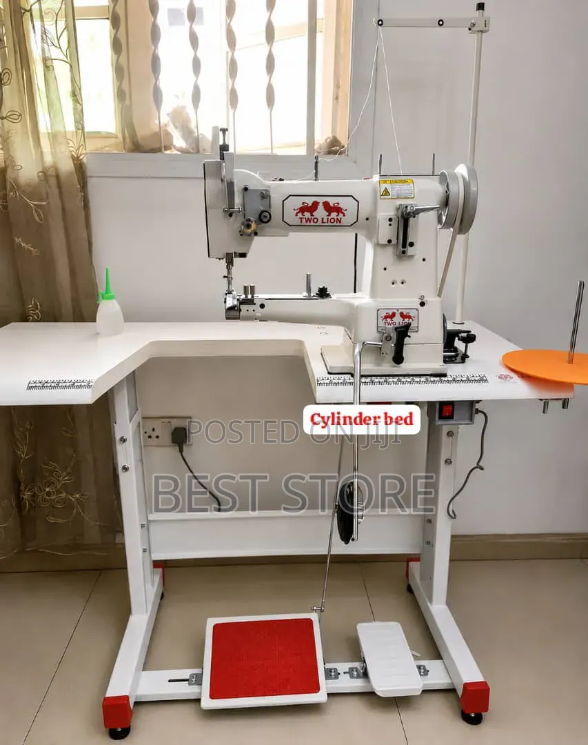 Two Lion Cylinder Bed Leather Sewing Machine Industrial Clutch Motor