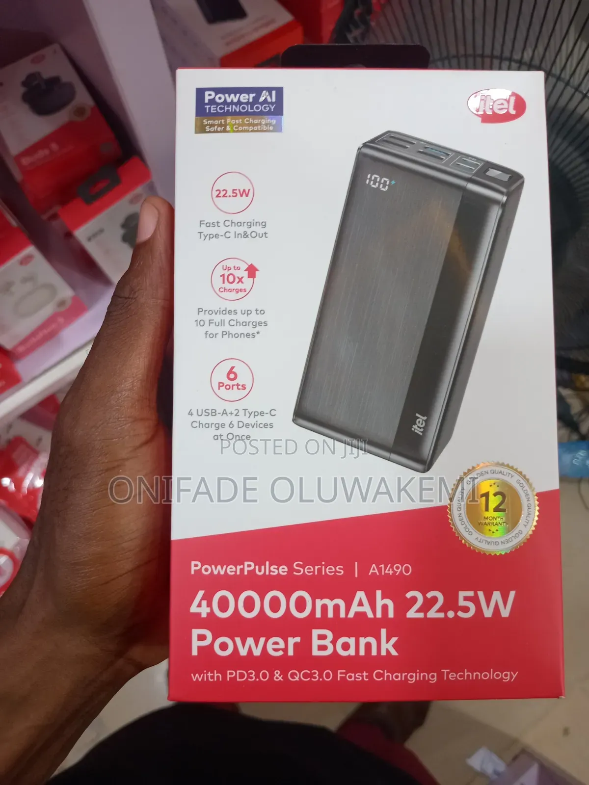 Itel 40,000mAh 22.5W Power Bank A1490