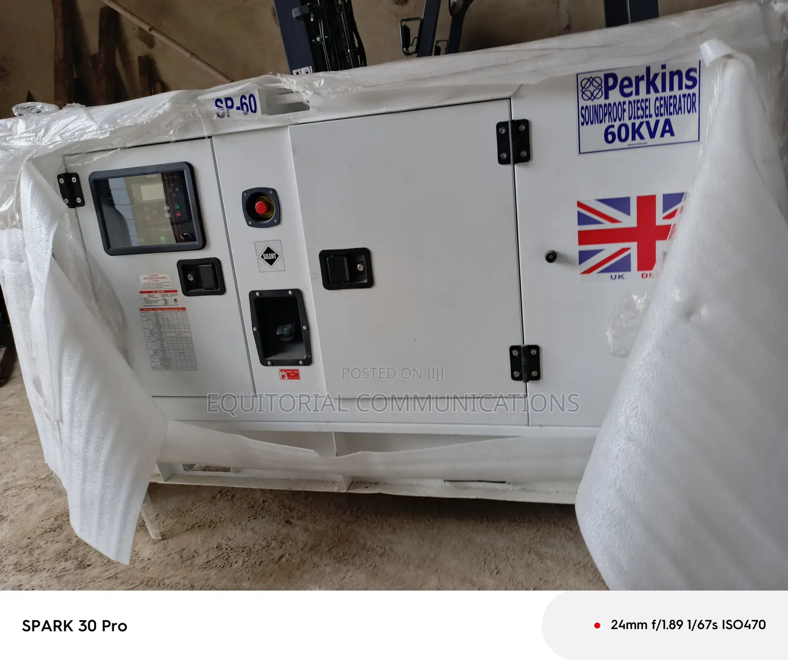 Perkins 60kVA Soundproof Diesel Generator –Dependable Backup Power