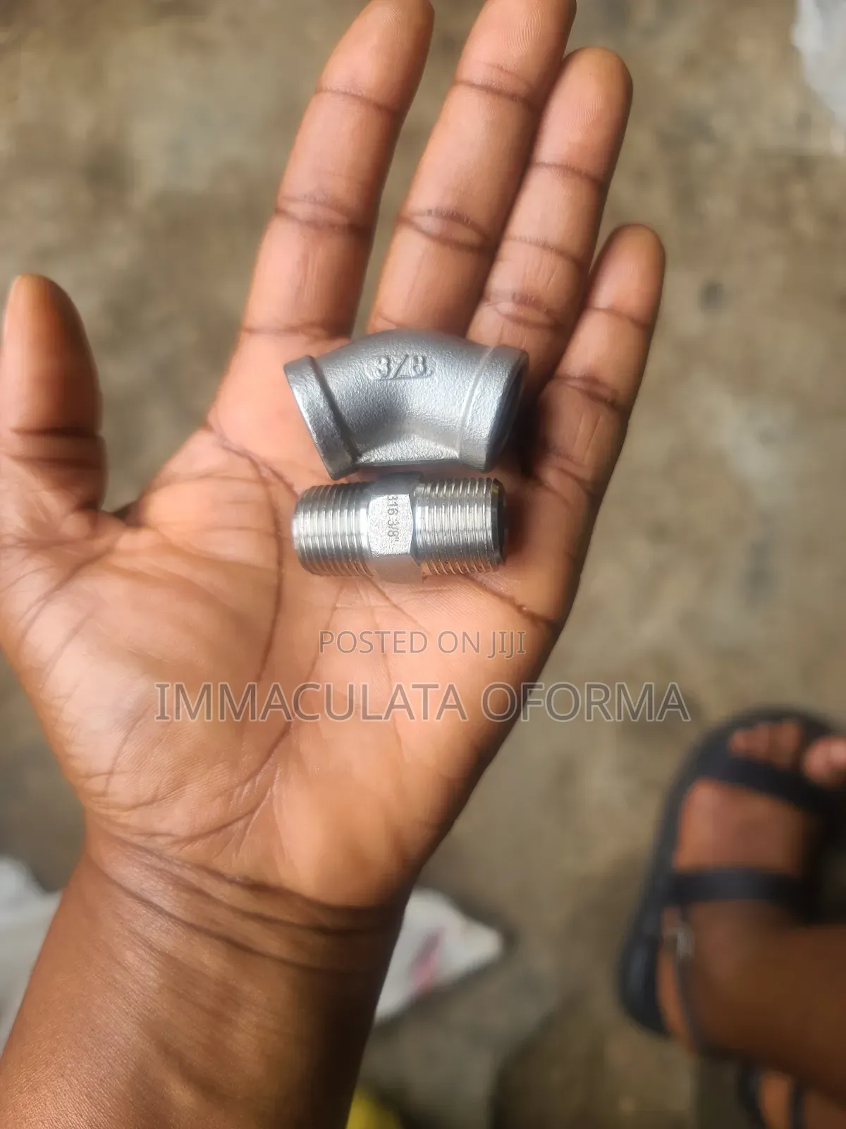 45 Degree Stainless Nipple Fitting