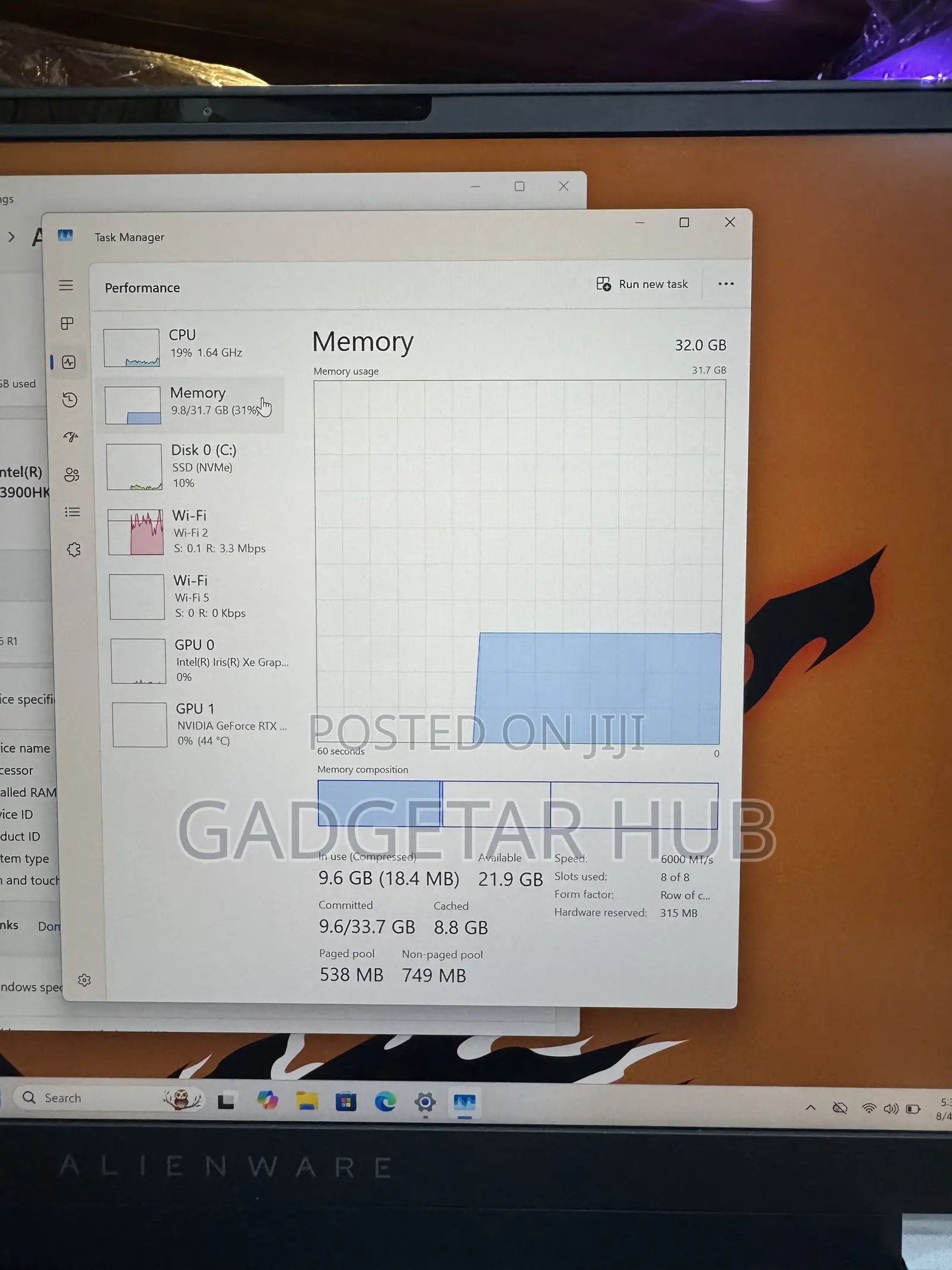 Laptop Dell 32GB Intel Core i9 SSD 1T