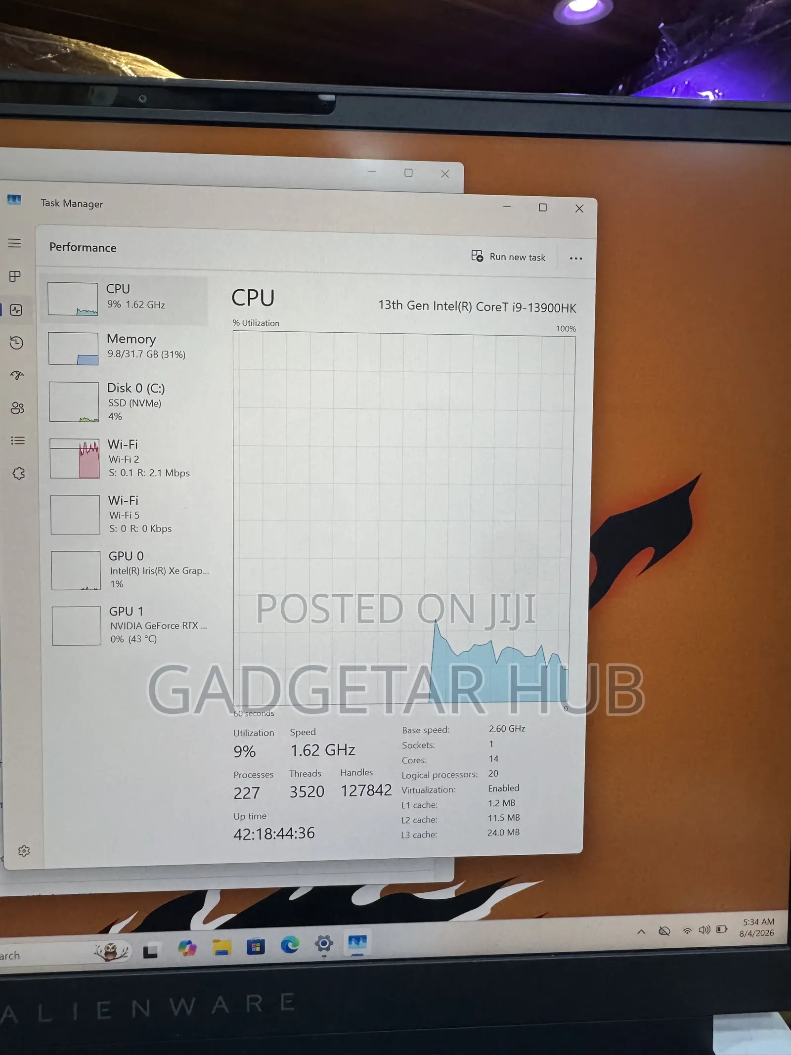 Laptop Dell 32GB Intel Core i9 SSD 1T