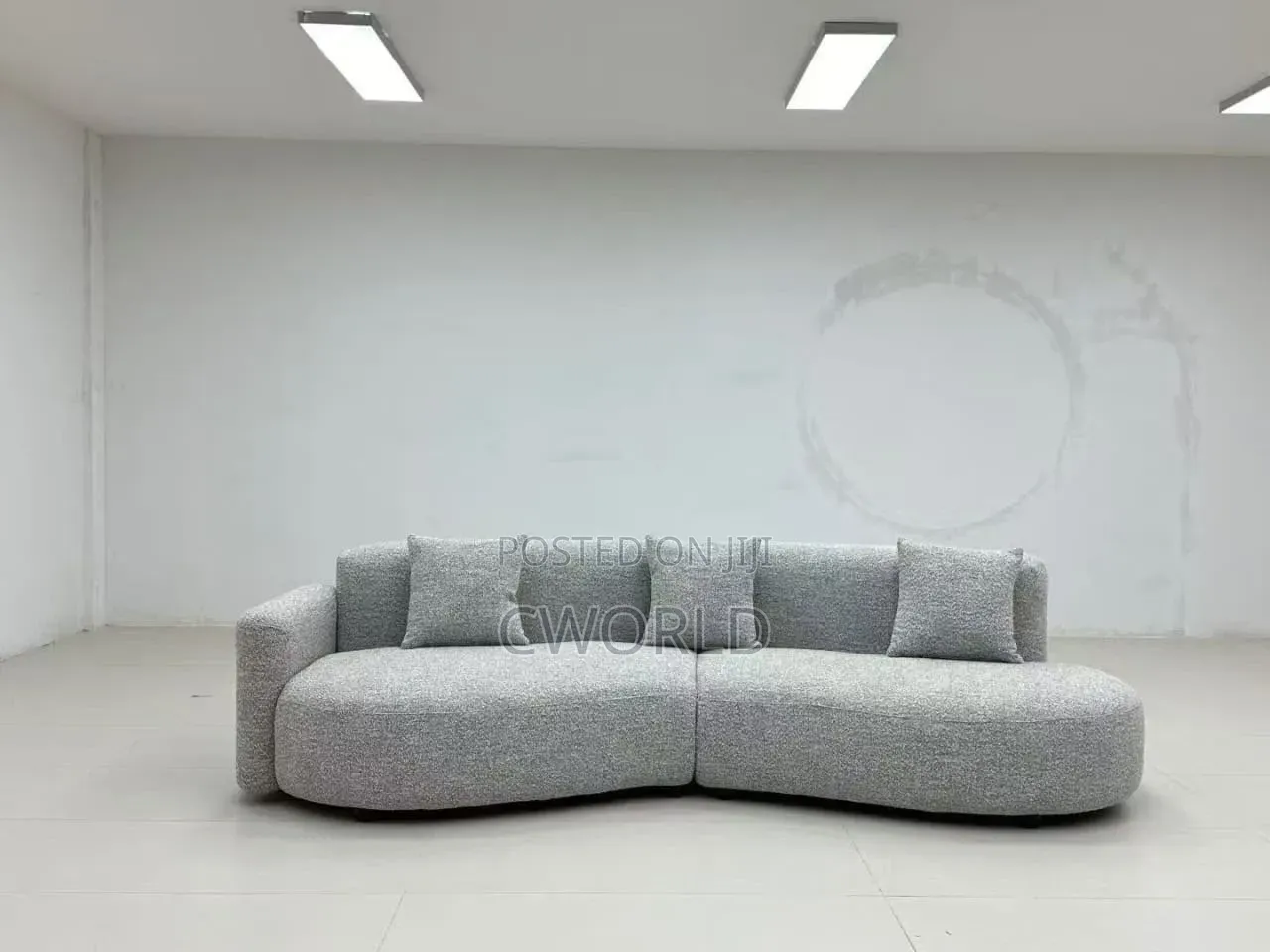Curved Bouclé Sectional - Imported