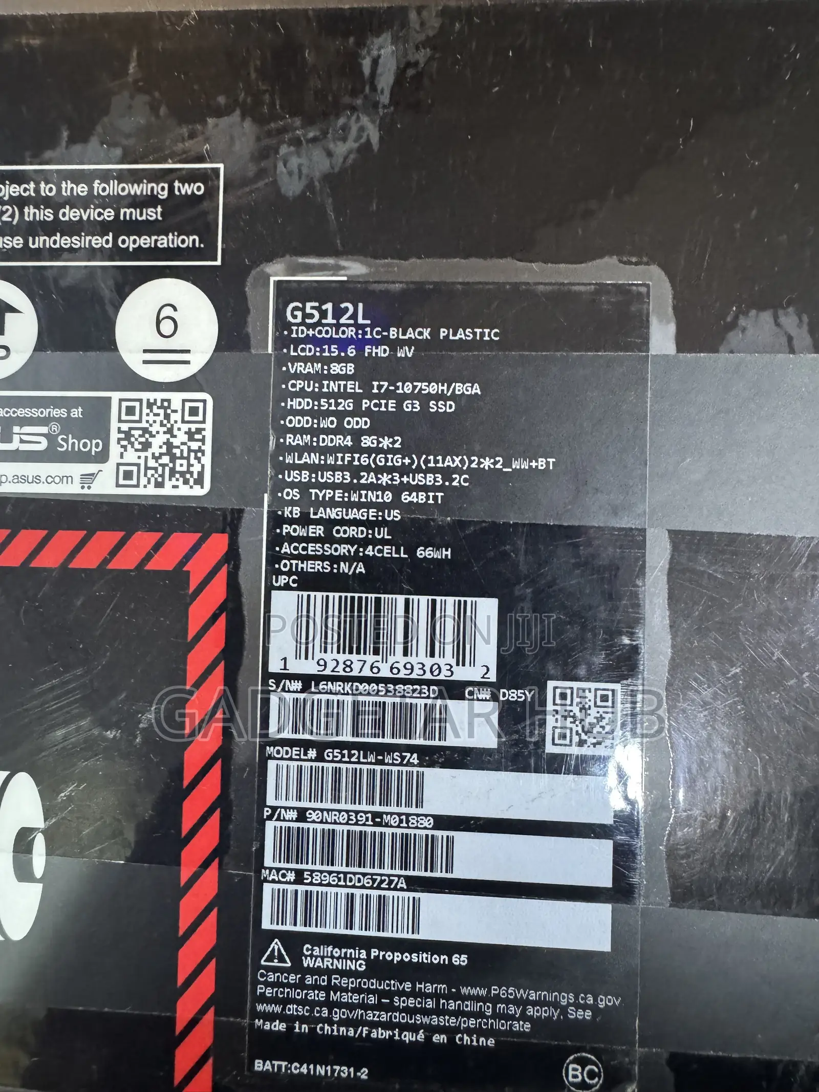 New Laptop Asus ROG Strix G15 8GB Nvidia SSD 512GB